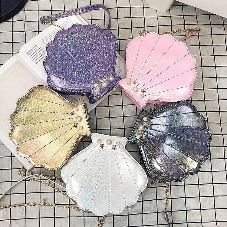 Kawaii Holo Mermaid Sea Shell Cross Body Bag SP1812367