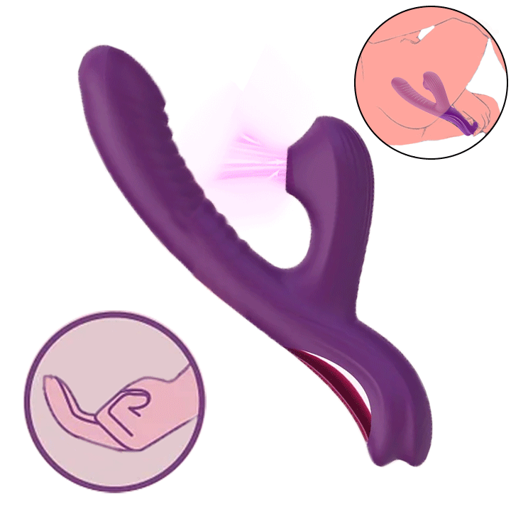 Duolure - Rabbit Vibrator With Suction Come-hither For Clit & G-spot Pleasure By Rose Toy