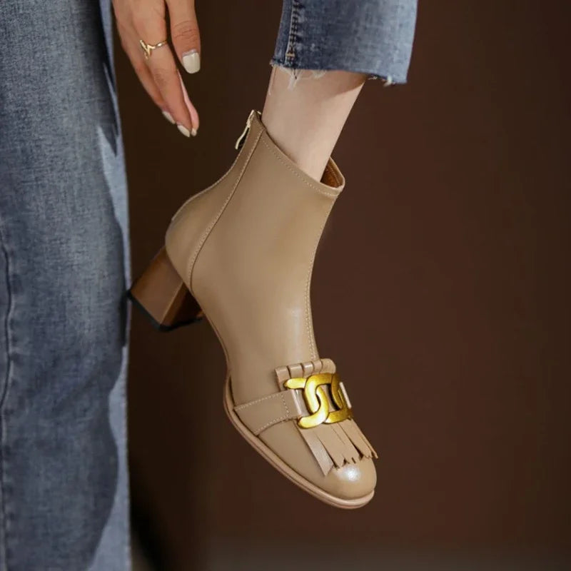 Off White Ankle Boots Bianca
