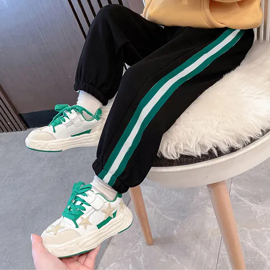 【3Y-12Y】Boys Casual Striped Design Comfortable Sweatpants