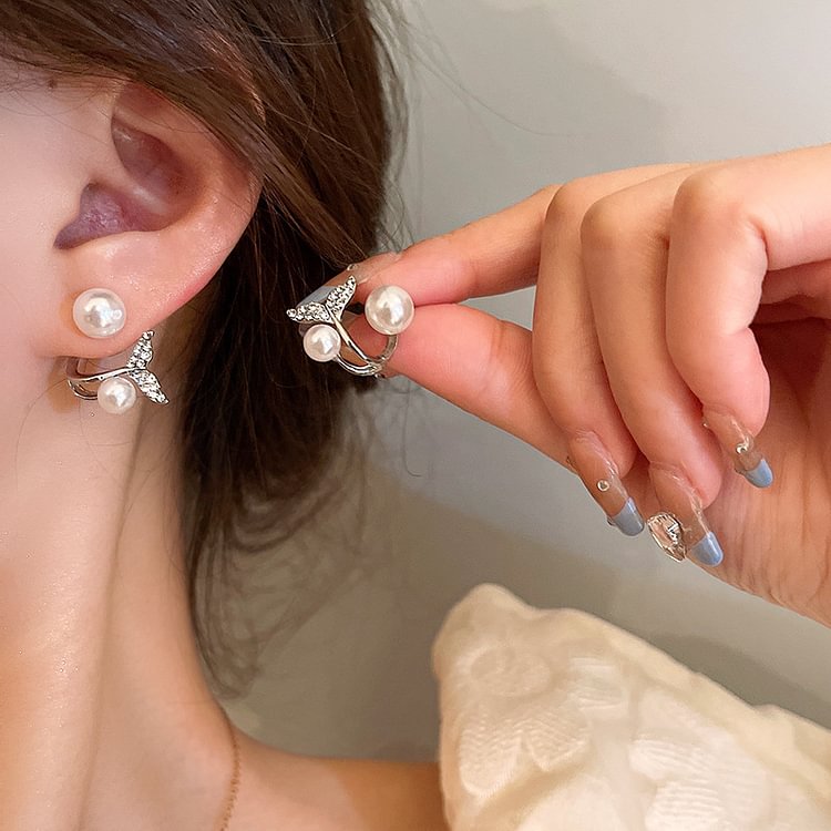 Pearl Fishtail Earrings