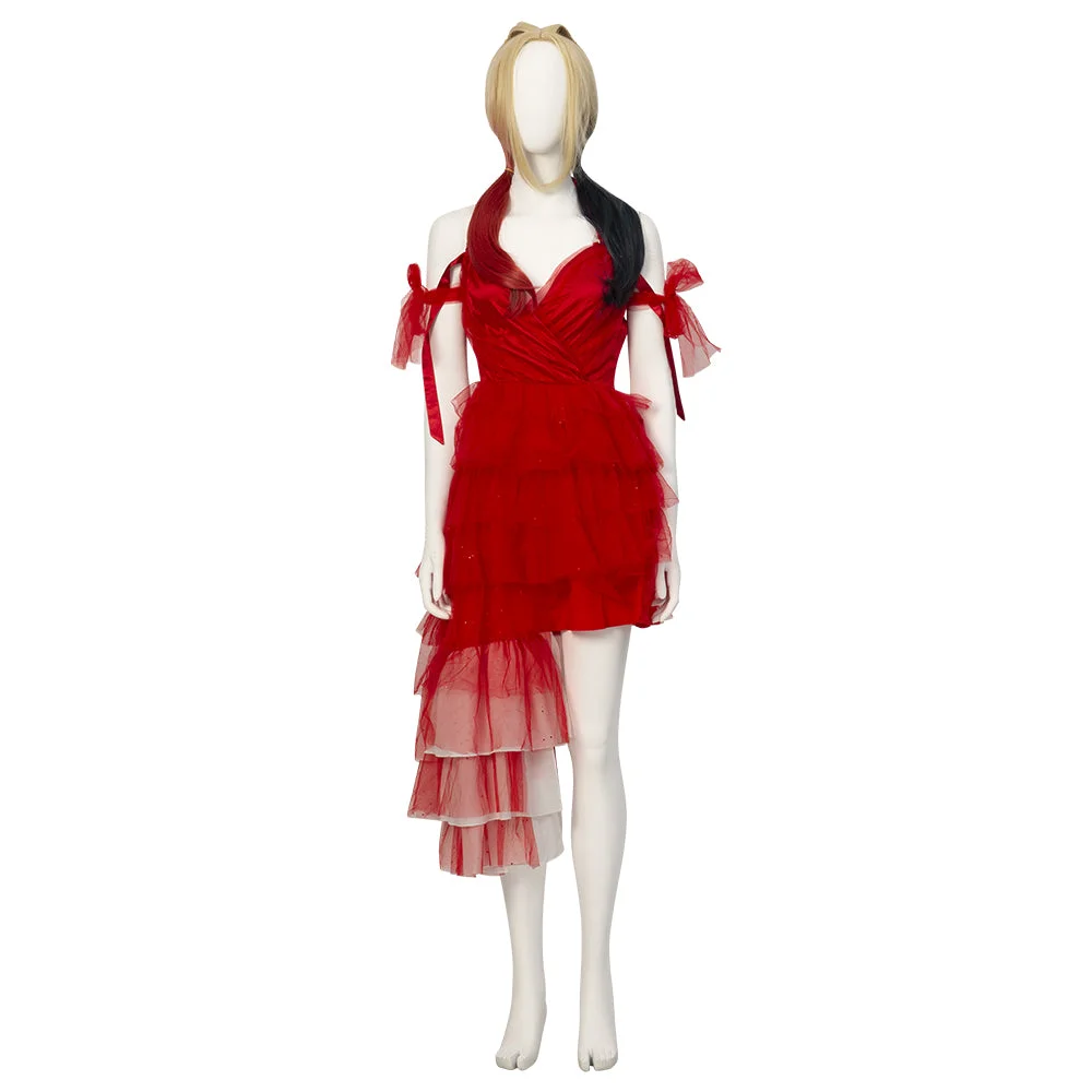 Harley Quinn Red Dress Cosplay Costume The Suicide Squad Cosplay Suit