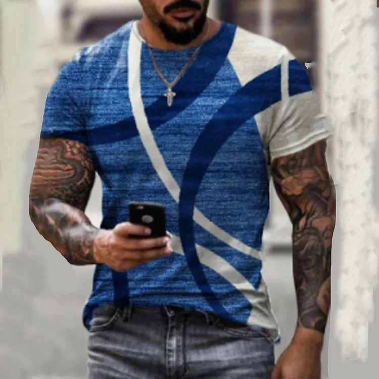 Men's Fashion Print Short Sleeve