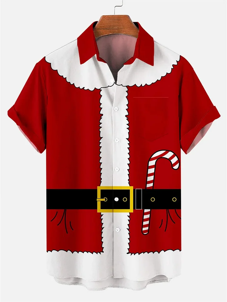 Men's Santa Fun Short Sleeve Shirt