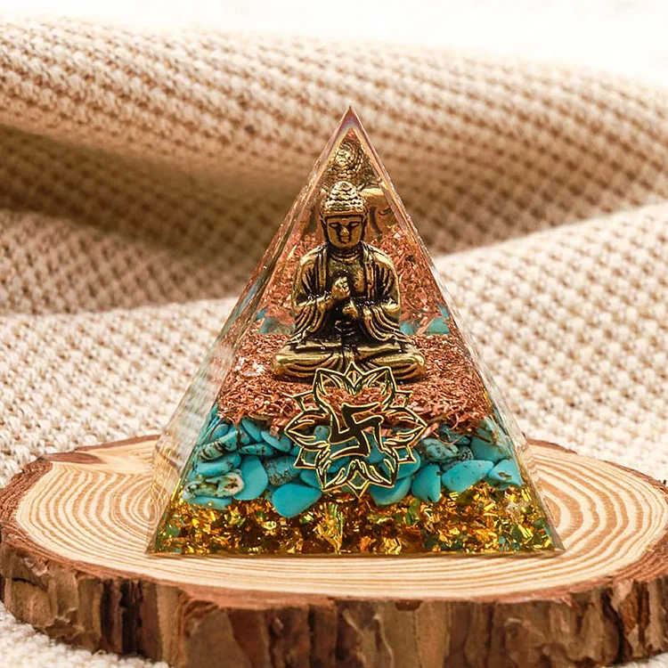 Turquoise Buddha Protection Orgone Pyramid