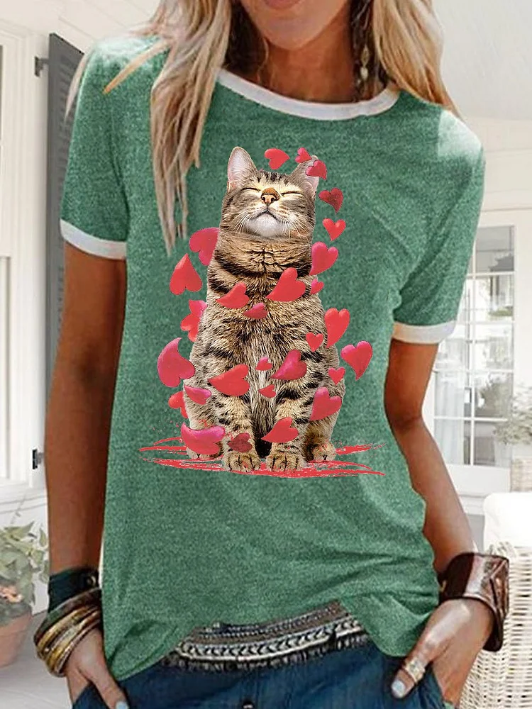 Bestdealfriday Cat Graphic Tee 10724204