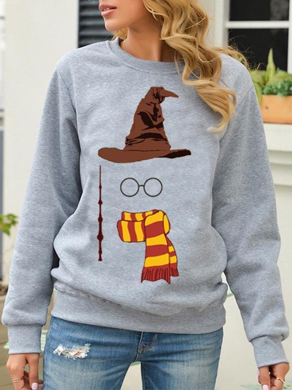Magic Series Cartoon Pattern Pullover - Modakawa