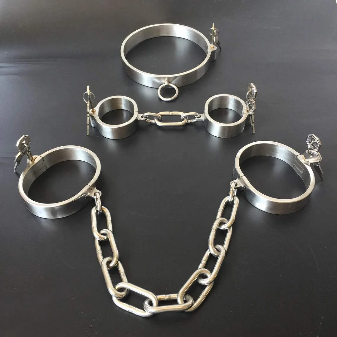 Heidi Manufacturers Adult Alternative Sex Products Portable 304 Cross-border Stainless Steel Pin Lock Handcuffs - Rose Toy
