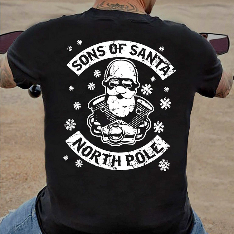 Sons of Santa North Pole Funny Christmas T-shirt