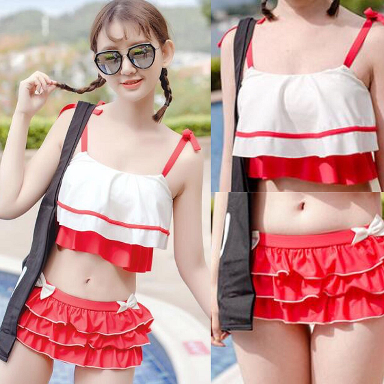 Red/Blue Bowknot Bikini Set SP1710169