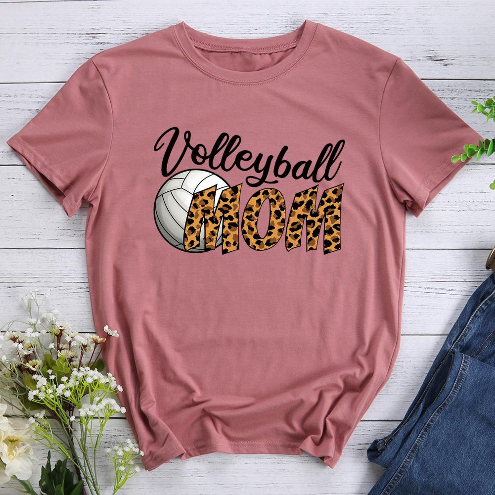 Volleyball Mom Leopard T-Shirt-07428-Guru-buzz