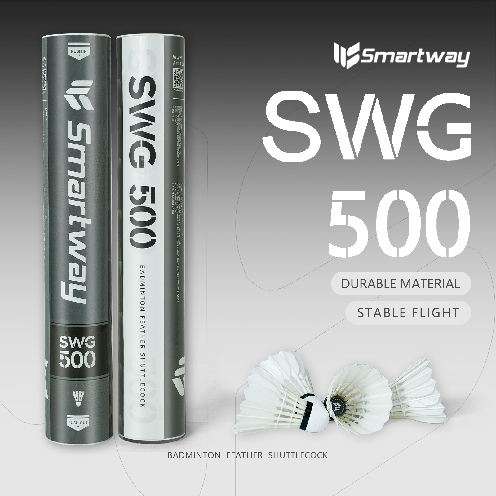 ASHAWAY International 500 Feather Shuttlecocks - 1 Dozen