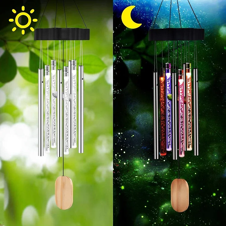 Solar Music Wind Chimes Glowing Outdoor Decoration