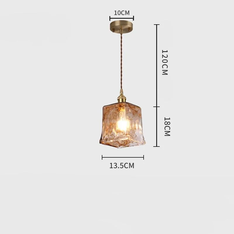 Retro Brass Chandelier Restaurant Glass Lamp Artistic Creativity Personalized Industrial Wind Chandelier