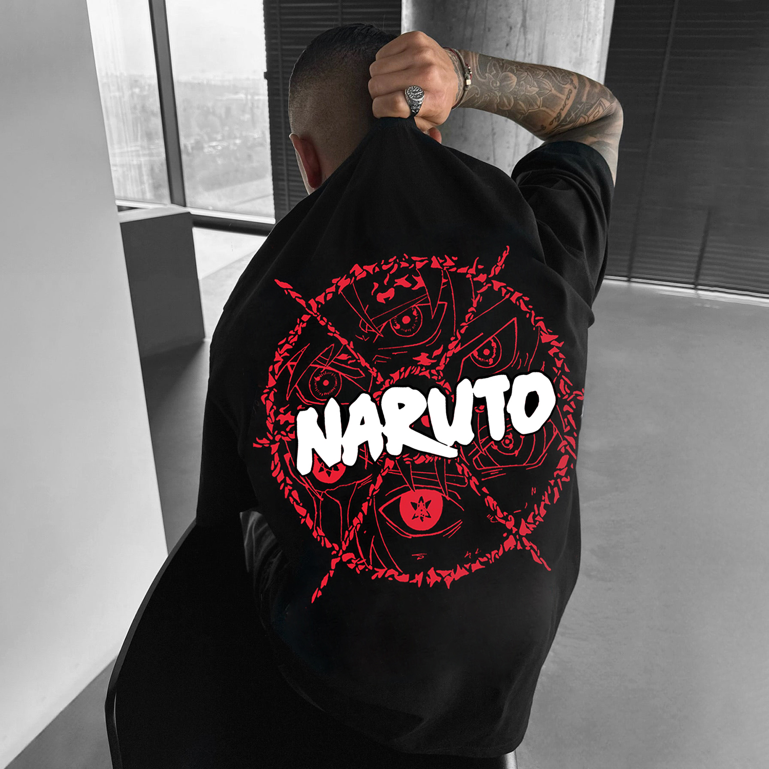 Unisex Casual Anime Print T-Shirt Naruto Seal T-Shirt