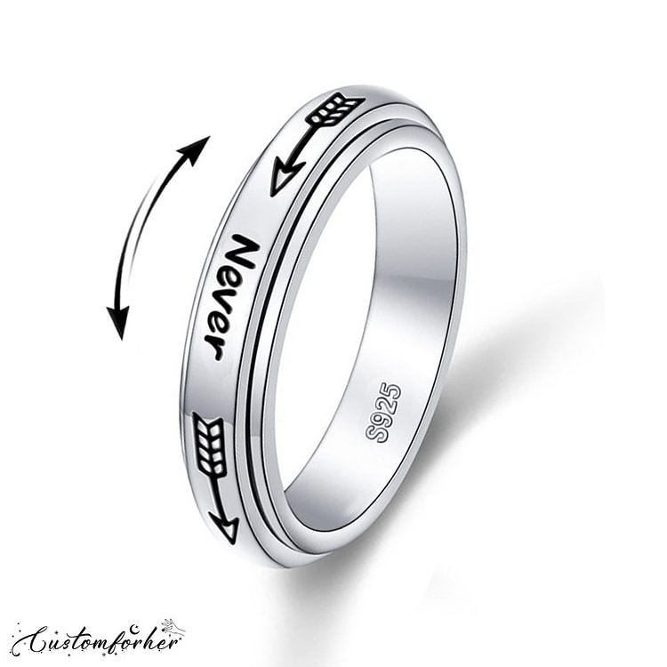 Sterling Silver Spinner Fidget Anxiety Ring