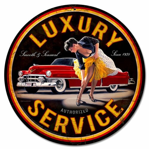 Luxury Service- Round Shape Tin Signs/Wooden Signs - 30*30CM