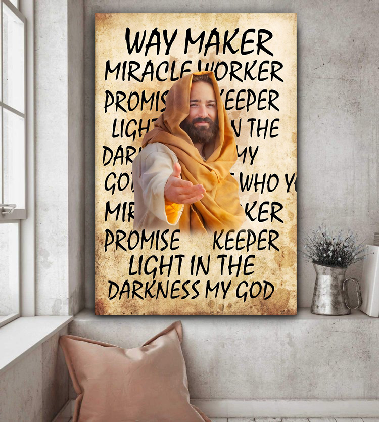 Light In The Dark My God Christ Jesus Canvas Wall Art