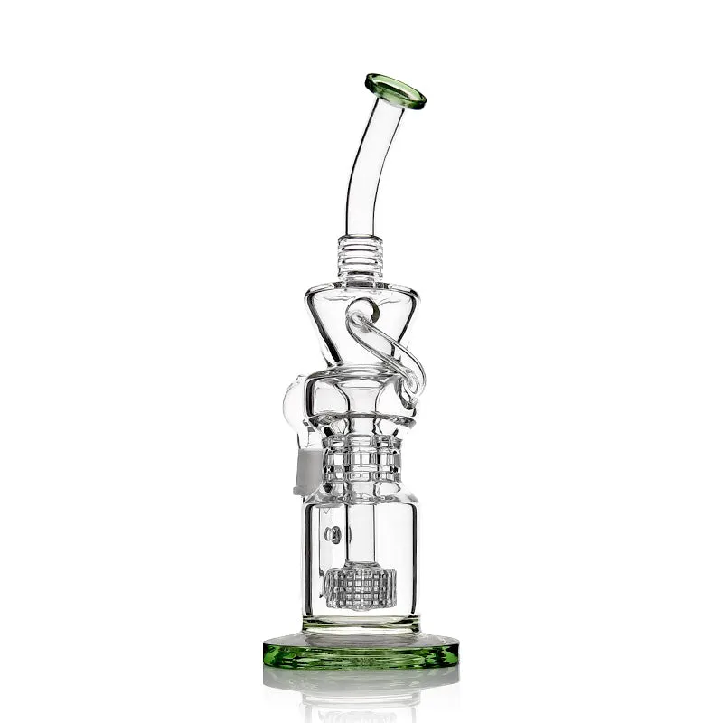 Glass Bongs Cyclone Helix Bongs Double Recycler Water Bong
