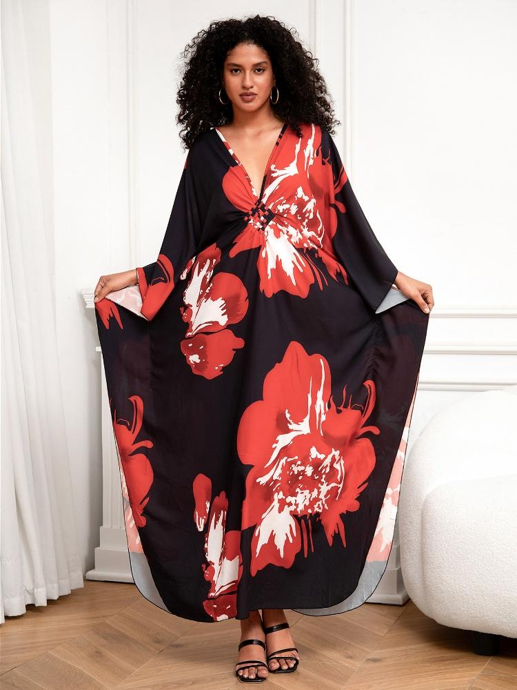 Majestic Garden Sand Maxi Dress