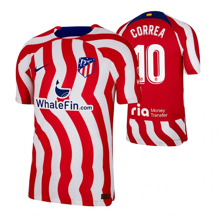 Atletico Madrid Angel Correa 10 Home Shirt Kit 2022-2023