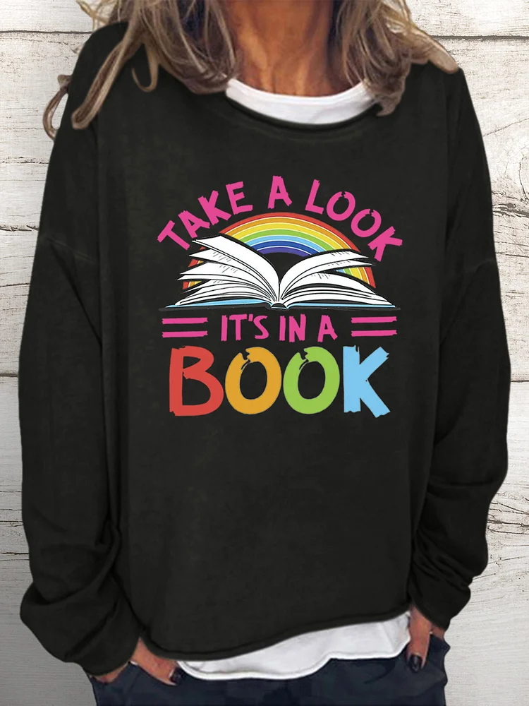 💯Crazy Sale - Long Sleeves -Take a Look Its in a Book Sweatshirt-06700