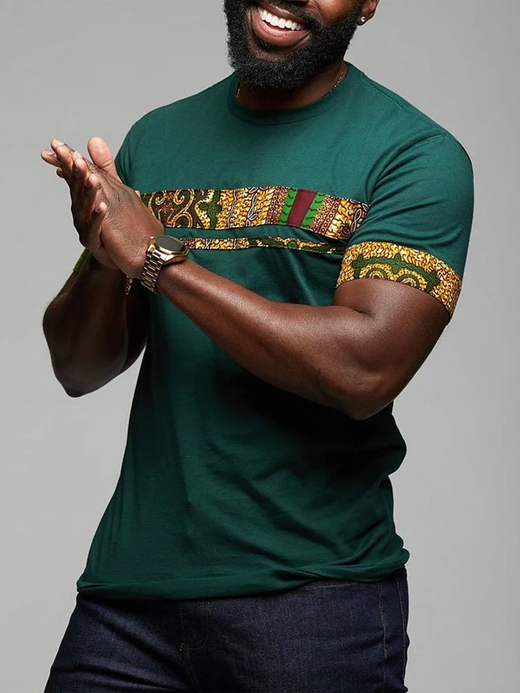 Men's Ethnic Print Fashion Casual Top
