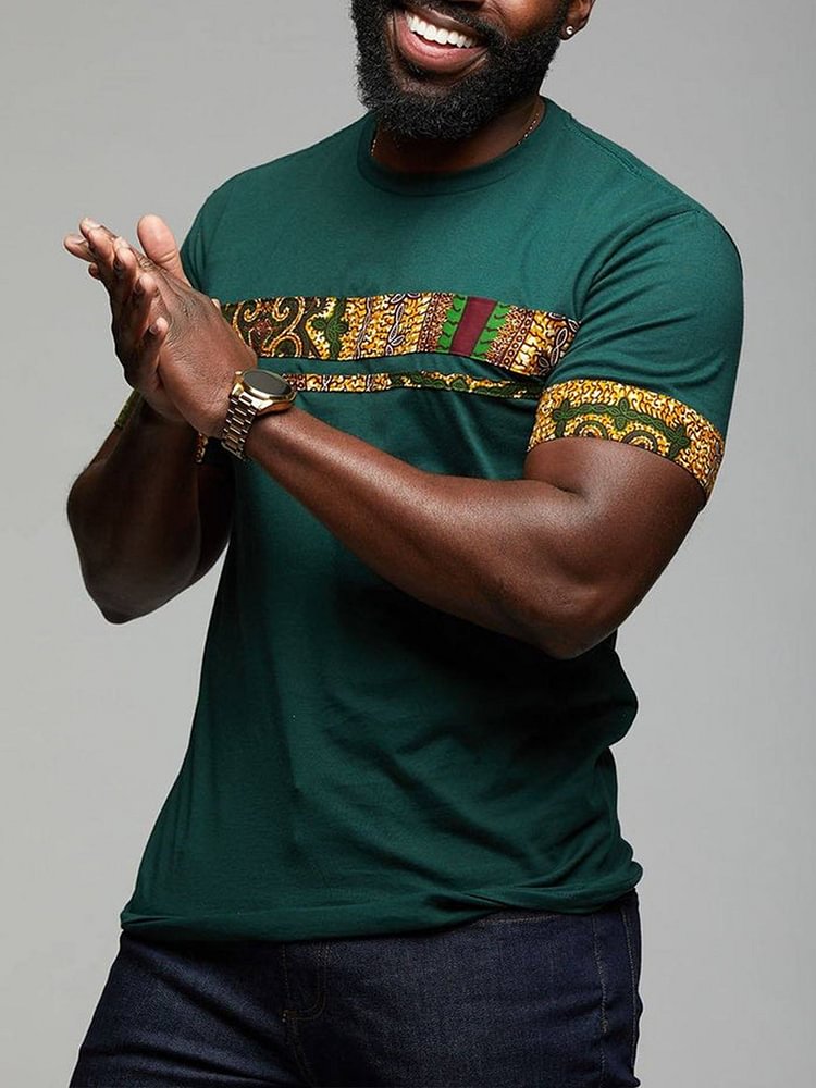 Men's Ethnic Print Fashion Casual Top