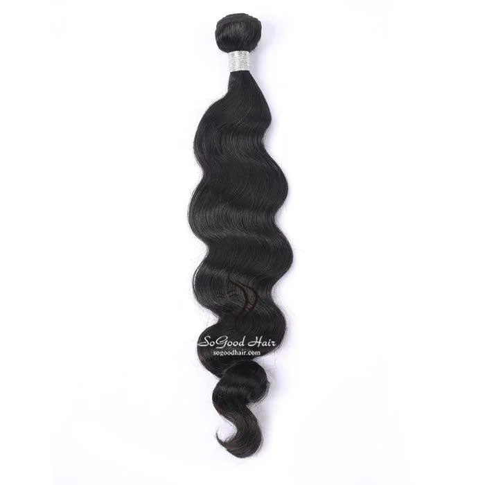 Loose Wave Brazilian Virgin Human Hair Bundles Unprocessed Natural Color