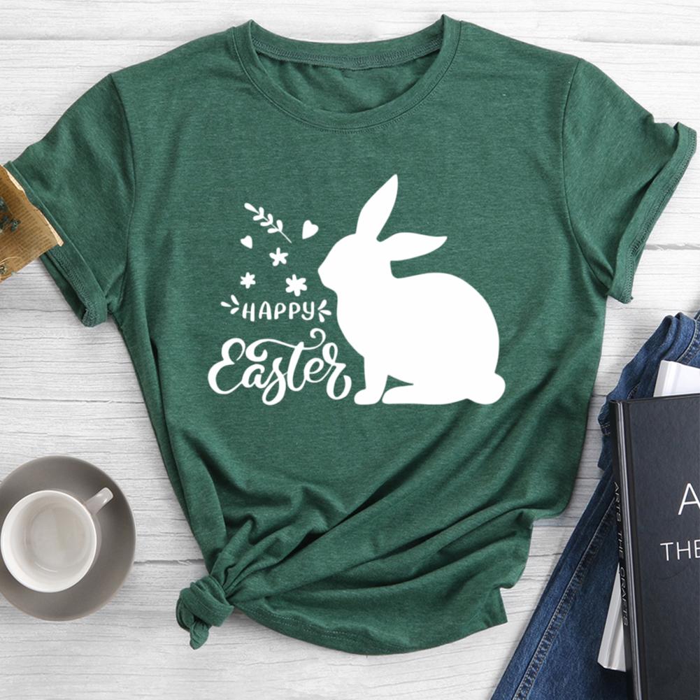 Happy Easter Round Neck T-shirt-0025357-Guru-buzz