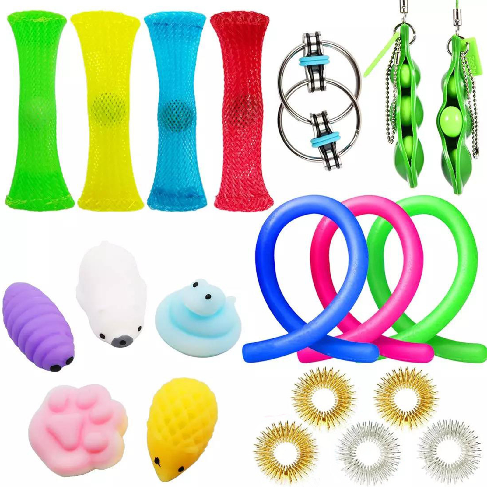Sensory Fidget Toys Set,20pcs Chain Bean Stress Relief Toy for ADHD ADD OCD, 501 Original
Sensory Fidget Toys Set,20pcs Chain Bean Stress Relief Toy for ADHD ADD OCD, 501 Original