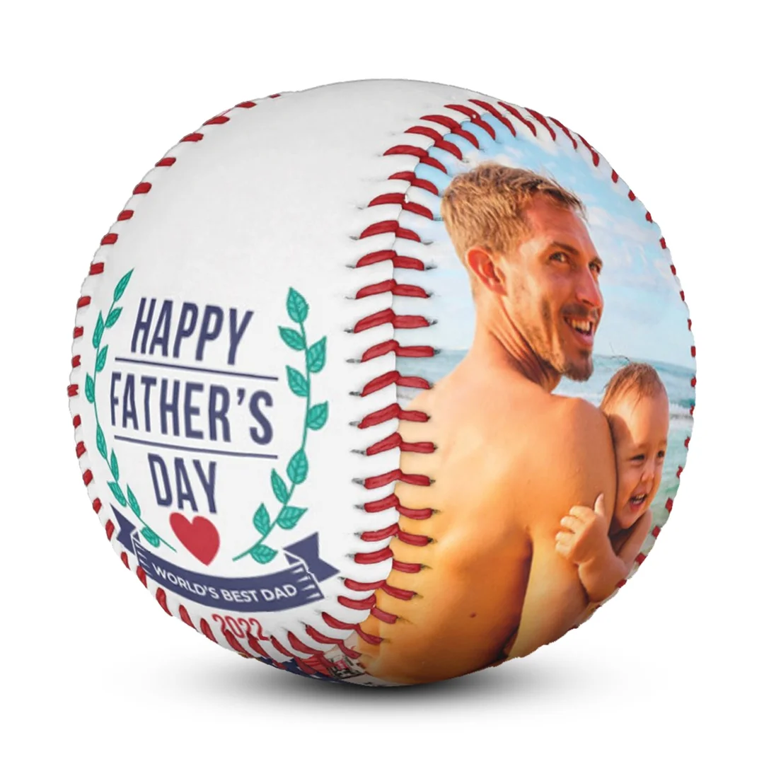Father's Day Design Custom Photo Baseball