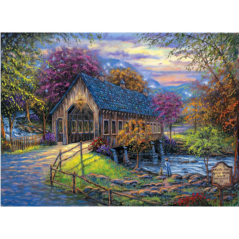 Village 60*45CM (Canvas) Full Square Drill Diamond Painting