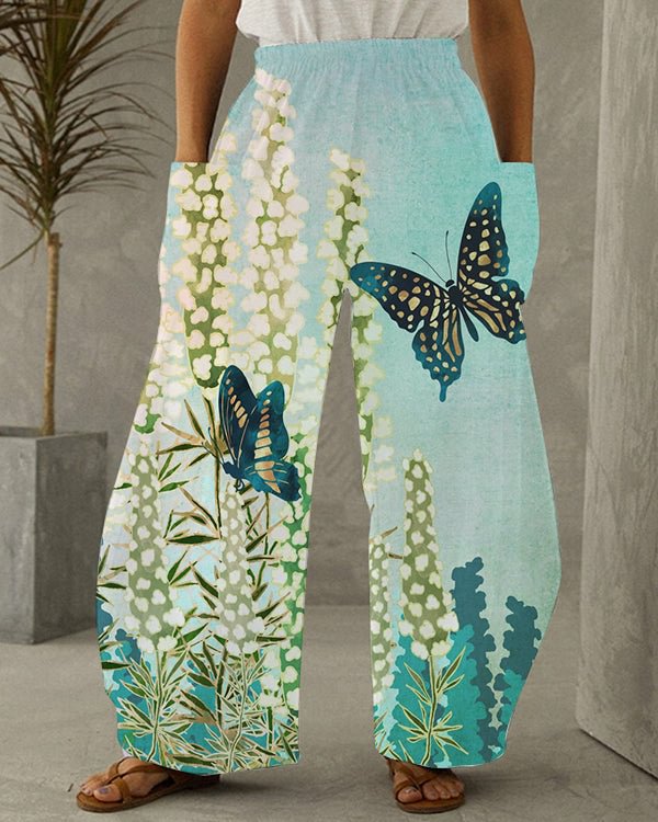 Floral Print Retro Casual Loose Pants S-5XL - Chicaggo