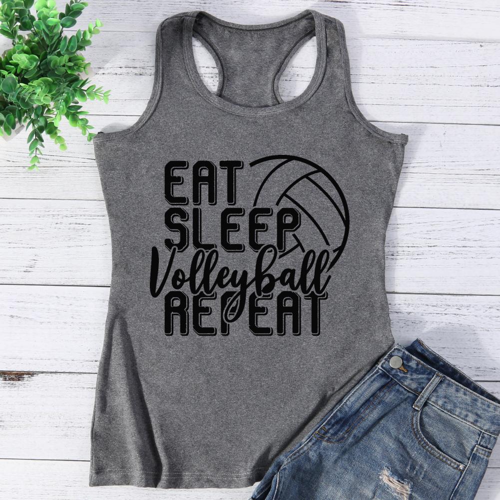 Eat Sleep Volleyball Repeat Vest Top-Guru-buzz