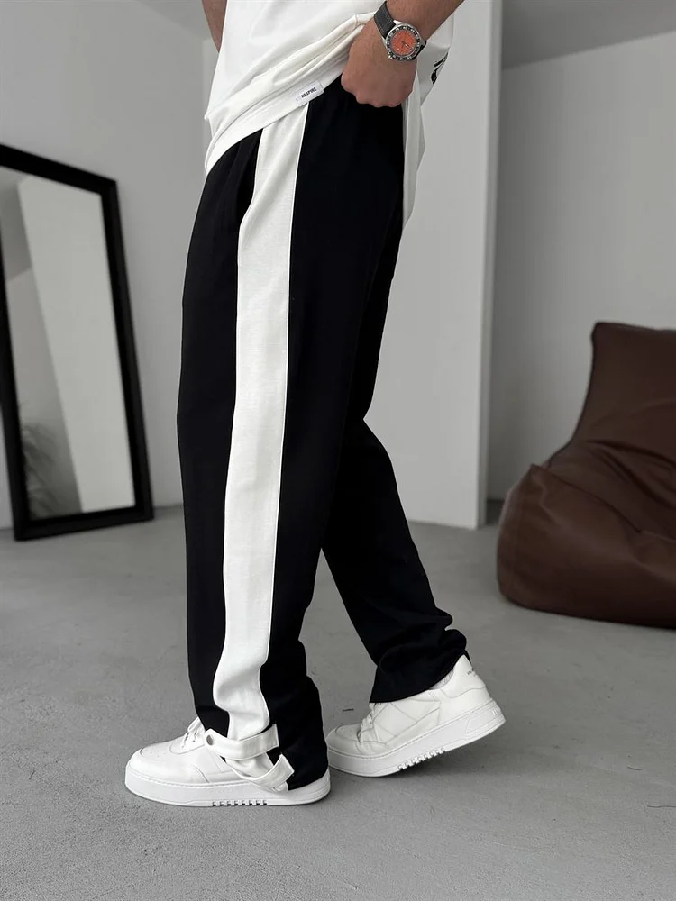 Designed Straight Leg Casual Pants