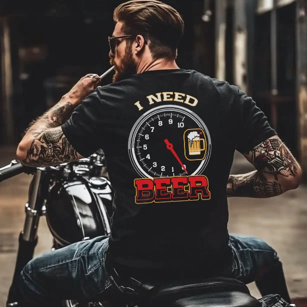 I Need Beer Printed Men's T-shirt - Devcarry