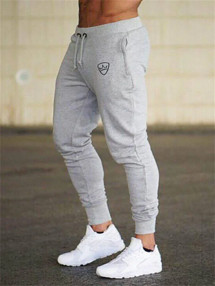 Men's Sweatpants Joggers Trousers Track Pants Drawstring Elastic Waist Geometric Pattern Sports Outdoor Cotton Blend Athleisure ArmyGreen Black