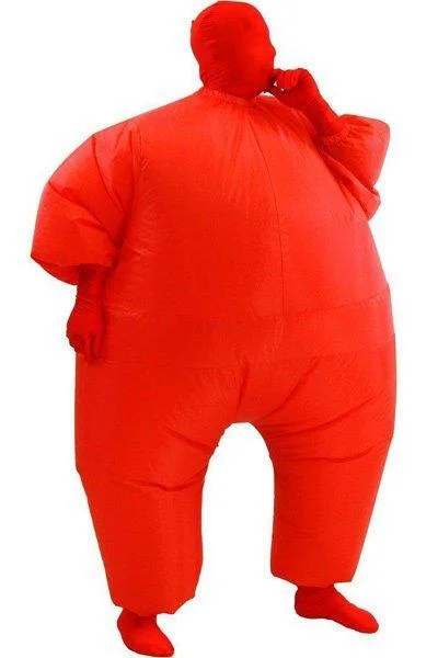 Adult Size Inflatable Costume Full Body Jumpsuit Red Version