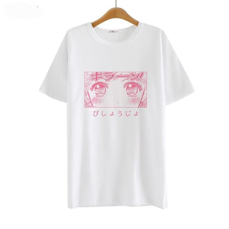 White/Black/Grey Beautiful Girl Japanese Tee Shirt S12710