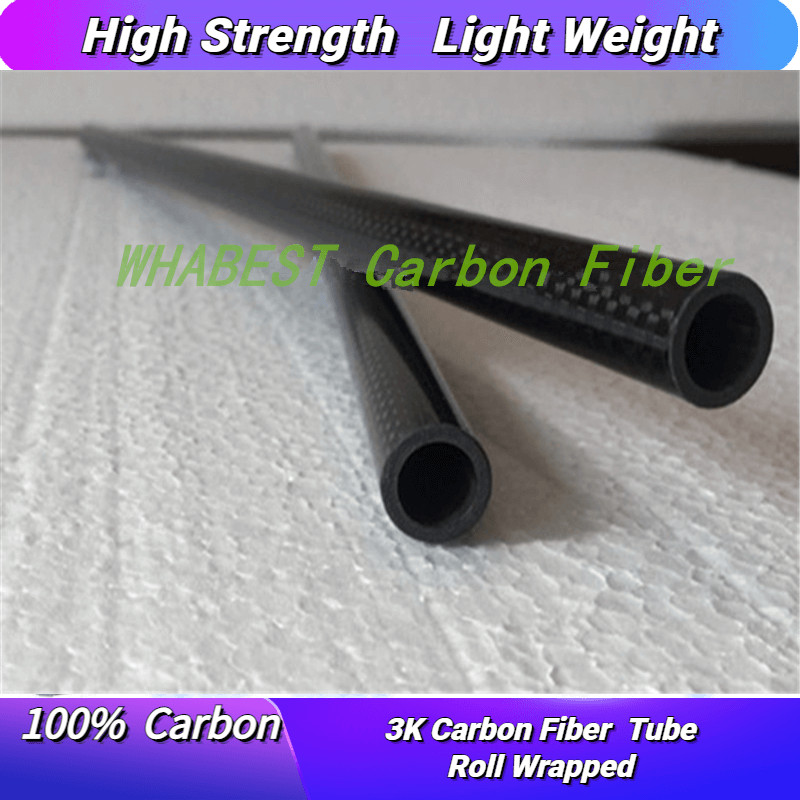 OD 14mm X ID 10mm 12mm 13mm X 1000MM 100% Roll Wrapped Carbon Fiber Tube 3K Tubing /Shaft 14*10 14*12 14*13 3K Glossy