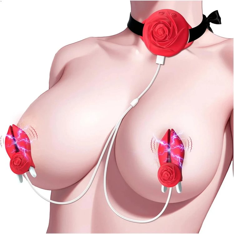 pornhint Pornhint Nipple Toys Women Sex Toys - Rose Toy for Women Vibrating Nipple Clamps Vibrator