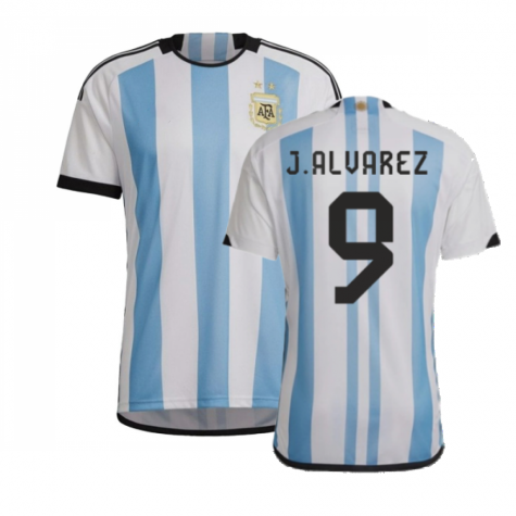 Argentina Julián Álvarez 9 Home Shirt Kit World Cup 2022