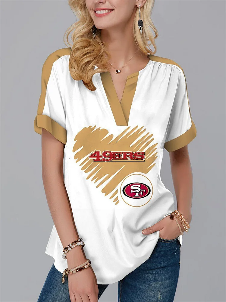 San Francisco 49ers
Fashion Short Sleeve V-Neck Shirt