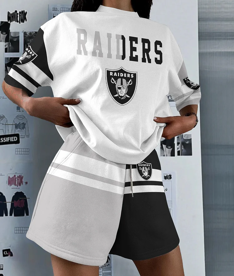 Las Vegas Raiders  Limited Edition Top And Shorts Two-Piece Suits