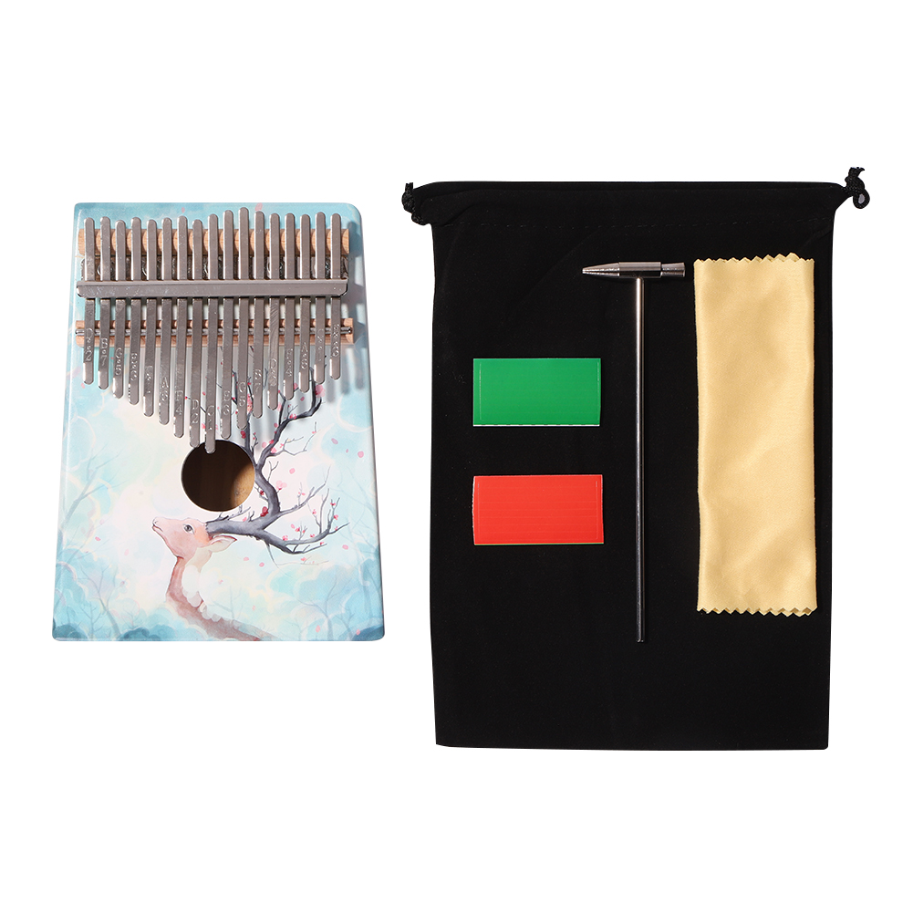 17-Key Deer Painted Mahogany Kalimba Portable Finger Thumb Piano Musical, 501 Original
17-Key Deer Painted Mahogany Kalimba Portable Finger Thumb Piano Musical, 501 Original