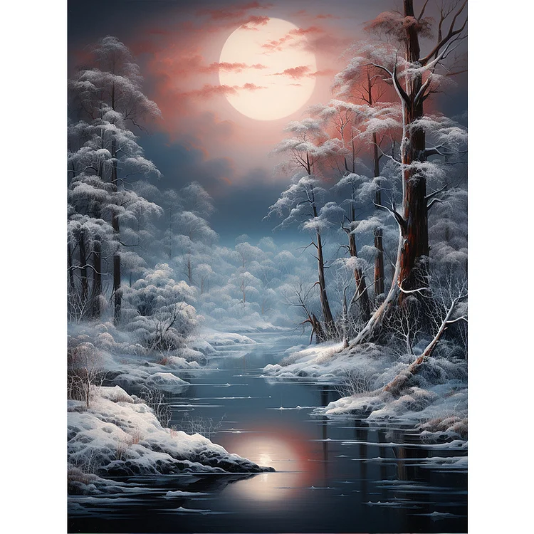 Winter Outside Scene  - Full Round - Diamond Painting (30*40cm)
