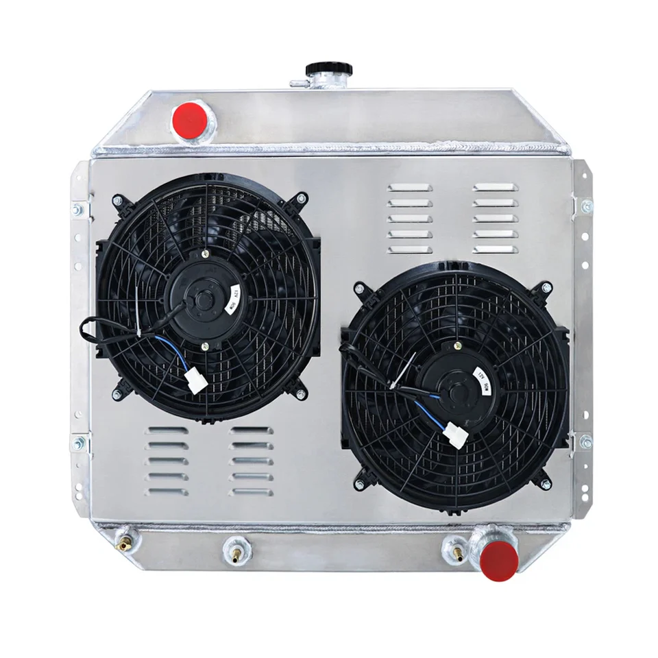 Alloyworks 3 Row Radiator Shroud Fan For 66-79 Ford F100 F150 F250 F350 PICKUP Truck L6 V8