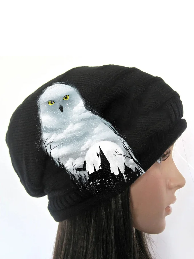 Casual owl warm hat