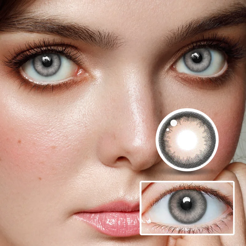 NEBULALENS Pink and Black Fairy Tale Half Yearly Prescription Colored Contacts NEBULALENS